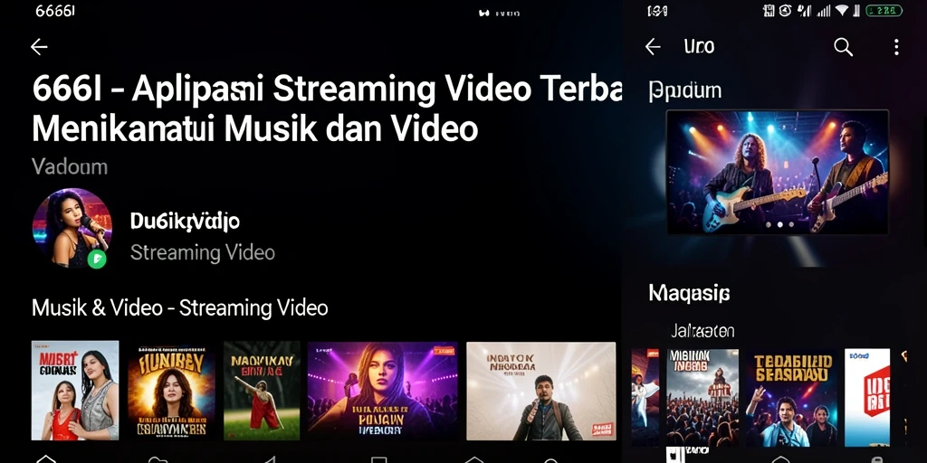 Tampilan antarmuka aplikasi 666I untuk streaming video yang menarik.