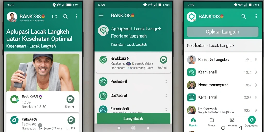 Tampilan antarmuka BANK338 menampilkan grafik langkah yang informatif.