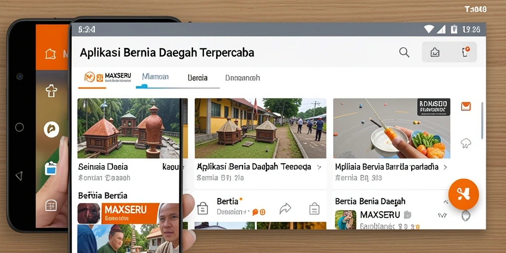 Tampilan antarmuka aplikasi MAXSERU yang jelas dan informatif.