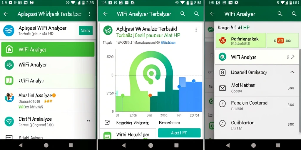 Antarmuka MPO08 yang menunjukkan analisis jaringan dan kekuatan sinyal WiFi.